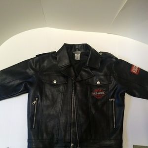 Harley Davidson Brand kids faux Leather Jacke